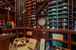 View of wine cellar