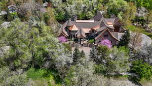 Aerial view of property and surrounding area