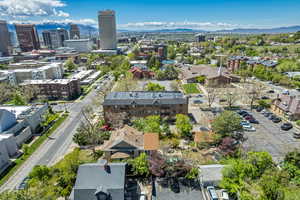 View of urban area featuring a mountain backdrop