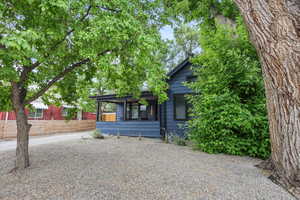 View of front of home featuring covered porch