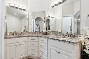 Full bath with double vanity