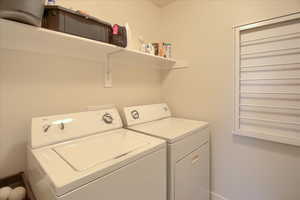 Laundry area with washer and dryer