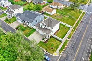 Aerial view of residential area