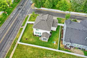 Aerial view of property and surrounding area