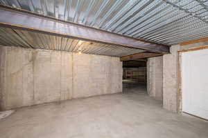 View of unfinished below grade area