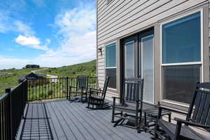 View of wooden terrace