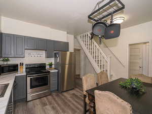 Unit 1 Kitchen stocked with appliances