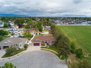 Aerial view of residential area