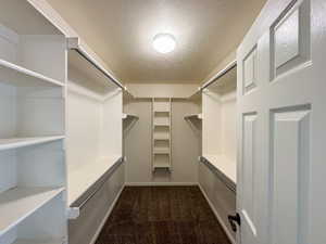 Walk in closet featuring carpet flooring