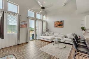 Open Floor Plan features vaulted ceilings, recessed lighting, ceiling fan, panoramic views in an easy access convenient Kimball Junction / Olympic Park adjacent location.