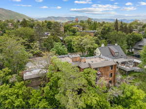 View of subject property with a mountainous background