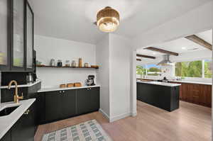Waltz in and prep or use as an extension of your kitchen with sink and all.