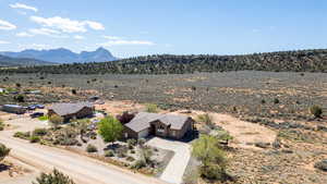 View of rural area with mountains and a desert landscape