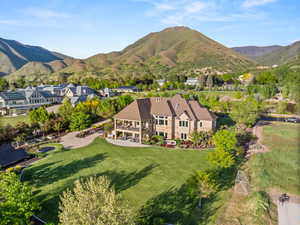 Mountain view featuring nearby suburban area