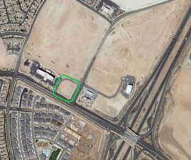 Aerial view of property's location