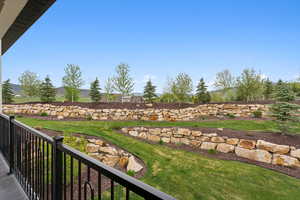 View of grassy yard