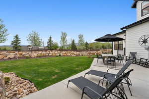 View of patio featuring outdoor dining space