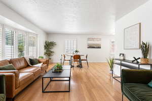 lots of natural light and warm colors