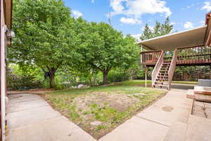 first tier of massive backyard