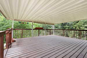 private deck with treehouse feel