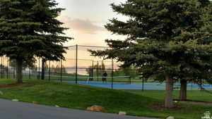 View of tennis court