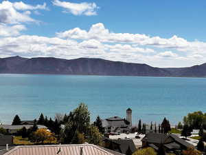 Water view featuring mountains