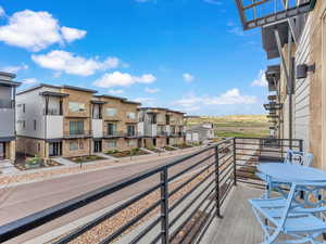 Balcony with a residential view