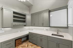 Unfurnished office featuring a sink