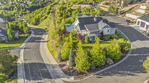 Aerial view of property and surrounding area