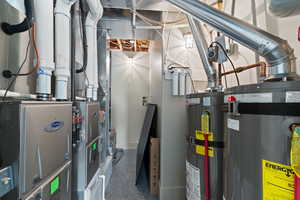 Utility room with water heater