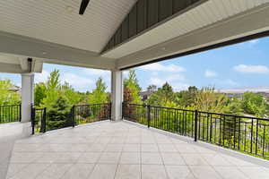 View of patio / terrace with a balcony