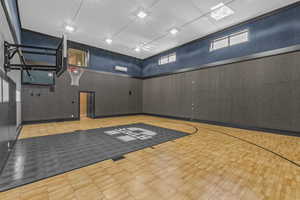 View of basketball court with basketball court
