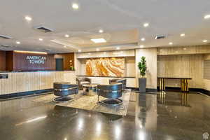 Lobby with recessed lighting