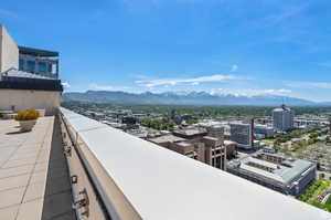 Mountain and city views