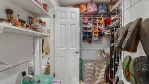 View of walk in pantry
