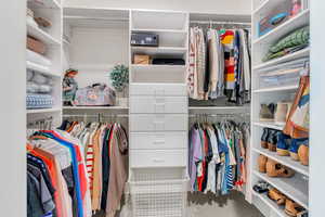 View of spacious closet
