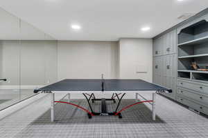Playroom featuring carpet floors and recessed lighting