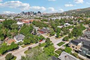 Bird's eye view of a skyline view