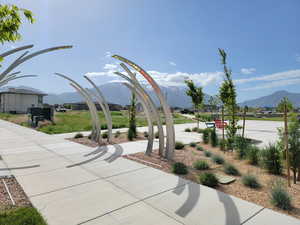 Art Structure along one of the community walkways.