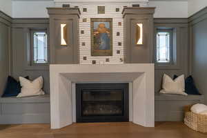 Detailed view of wood finished floors