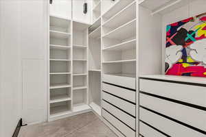 Walk-in closet in guest suites