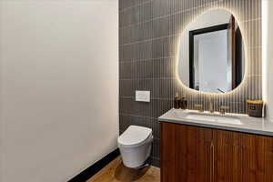 Half bath on second level