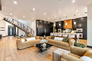 Main living area and kitchen