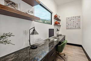 Office space with built in desk