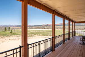 Deck with a mountain view