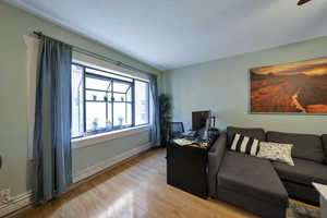 An extended window brings in lots of natural light.