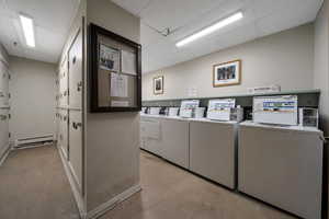 Communal laundry room