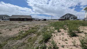 View of yard looking west
