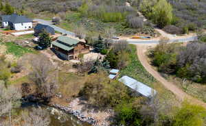 Aerial view of property and surrounding area