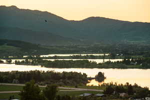 Mountain view with a nearby body of water
